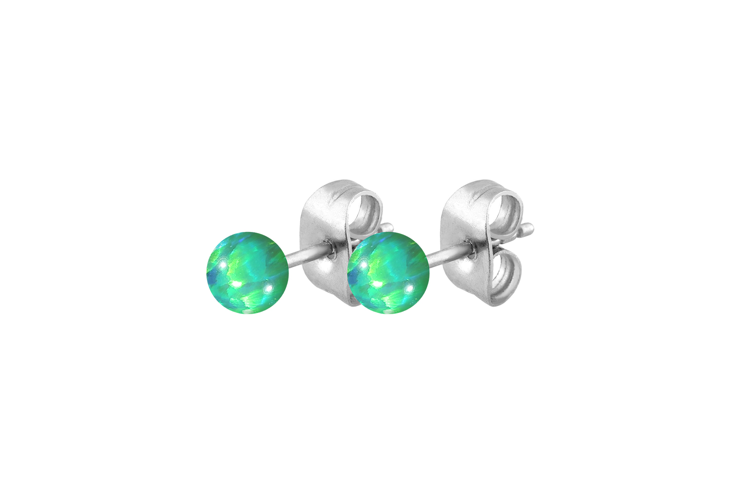 Chirurgenstahl Ohrstecker SYNTHETISCHER OPAL ++SALE++ von Piercingline